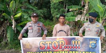 Cegah Karhutla, Polsek Teluk Meranti Sebar Maklumat Kapolda dan Lakukan Binluh