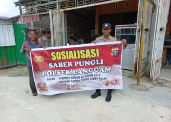 Polsek Langgam Sosialisasi Saber Pungli, Warga Dihimbau Tolak Calo dan Pungutan Liar