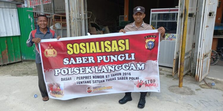 Polsek Langgam Sosialisasi Saber Pungli, Warga Dihimbau Tolak Calo dan Pungutan Liar