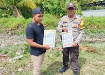 Polsek Kuala Kampar Patroli Antisipasi Karhutla, Sosialisasikan Larangan Bakar Lahan