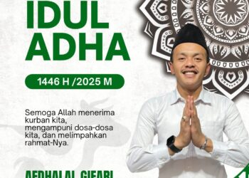 Afdhalal Gifari Mengucapkan Selamat Hari Raya Idul Adha 1446 H/2025