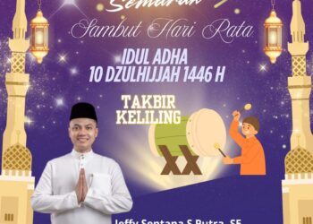 Jeffry Sentana Ajak Masyarakat Langsa Meriahkan Pawai Takbir dan Salat Id di Lapangan