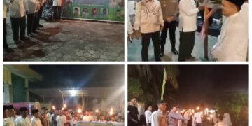 Semarak Takbir Obor Keliling Sambut Idul Adha 1446 H di Langgam, Ratusan Warga Turut Berpartisipasi