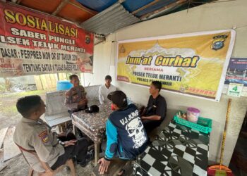 Polsek Teluk Meranti Gelar ‘Jumat Curhat’, Bahas Remaja Ugal-Ugalan dan Pencurian Sarang Burung Walet