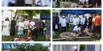 Rutan Kelas I Medan Gelar Sholat Idul Adha dan Pemotongan Hewan Qurban