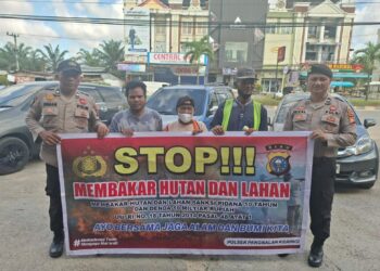 Polisi Sisir Pangkalan Kerinci, Ingatkan Bahaya Bakar Lahan