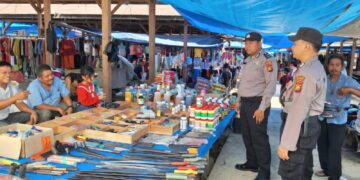 Polsek Bunut Gelar Patroli KRYD, Sasar Toko hingga Pemukiman Warga Cegah C3 dan Judi Online