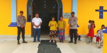 Minggu Damai di Ukui: Polsek Patroli Gereja, Ibadah Aman, Jemaat Nyaman