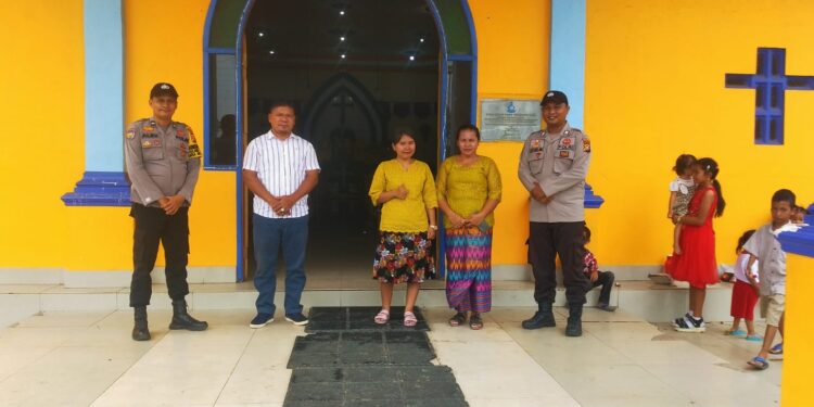 Minggu Damai di Ukui: Polsek Patroli Gereja, Ibadah Aman, Jemaat Nyaman