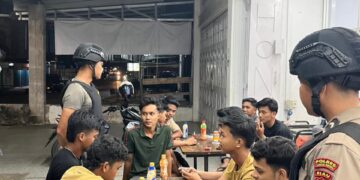 Tim Raga Polres Kuansing Patroli Malam, Ciptakan Situasi Kondusif Di Teluk Kuantan