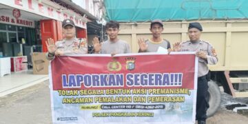 Polsek Pangkalan Kerinci Gencarkan Sosialisasi Tolak Premanisme, Warga Diajak Berani Lapor