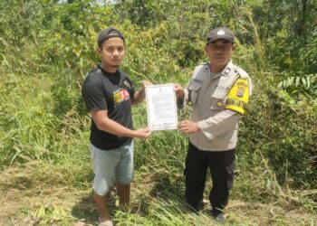 Polsek Langgam Sosialisasikan Larangan Membakar Lahan, Warga Diberi Edukasi Langsung