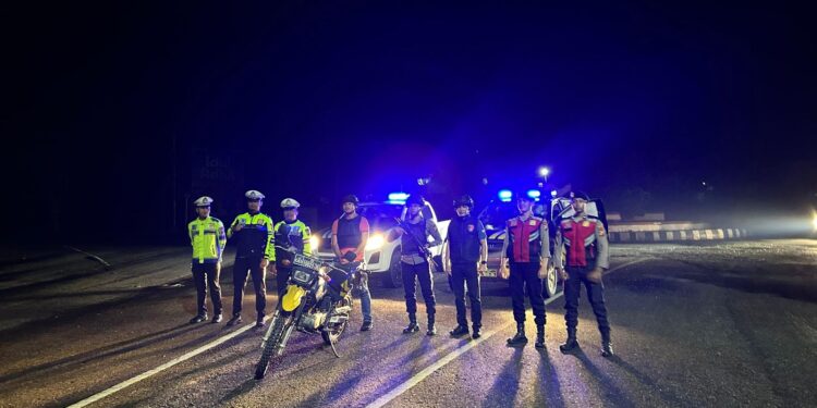 Polres Kuansing Patroli Malam, Kabag Ops: Situasi Kota Taluk Kuantan Aman Dan Kondusif