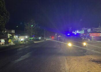 Jamin Keamanan Malam Hari, Polsek Pangkalan Lesung Gelar Blue Light Patrol