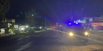 Jamin Keamanan Malam Hari, Polsek Pangkalan Lesung Gelar Blue Light Patrol