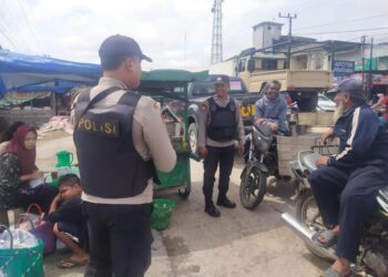 Polsek Ukui Gelar KRYD, Jaga Kamtibmas Wilayah Pelalawan