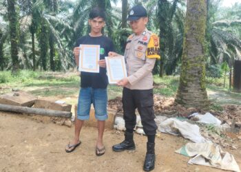Polsek Pangkalan Kuras Sosialisasi Larangan Membakar Hutan: Warga Diajak Jaga Harkamtibmas