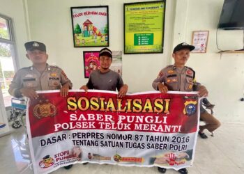 Polsek Teluk Meranti Gelar Patroli dan Sosialisasi Saber Pungli, Cegah Pungutan Liar di Masyarakat