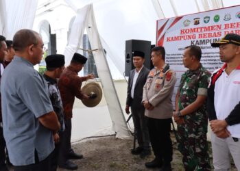 Jelang Bhayangkara ke-79, Kapolres Aceh Tengah Resmikan Kampung Bebas Narkoba