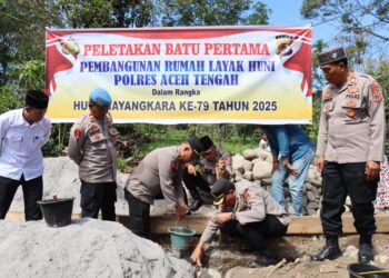Jelang Bhayangkara ke-79, Polres Aceh Tengah Bangun Rumah Layak Huni Di Pepayungan Angkup