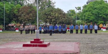 Polsek Pangkalan Lesung Hadiri Upacara Hari Kesadaran Nasional, Jaga Sinergi dan Ketertiban