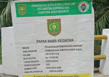 Pembangunan Jembatan di Desa Sukamakmur Menuai Kontroversi, Diduga Ada Bau Korupsi