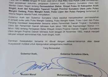 Presiden RI Prabowo Subianto Memutuskan Empat Pulau Sah Milik Aceh