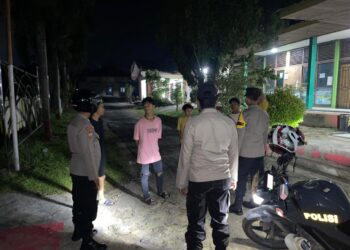 Polsek Pangkalan Kuras Gelar Patroli Blue Light, Cegah Premanisme dan Tindak Pidana C3
