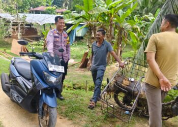 Bhabinkamtibmas Pangkalan Lesung Sambangi Warga, Sampaikan Pesan Cooling System