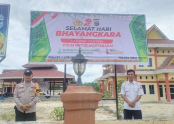 Polsek Ukui Tebarkan Semangat Bhayangkara Hingga Ke Pelosok Desa Di Kecamatan Ukui