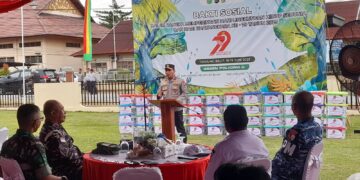 Polda Riau Gelar Baksos Serta Penanaman Pohon Peringati Hari Lingkungan Sedunia Dan Bhayangkara Ke-79 Di Polsek Kampar Kiri