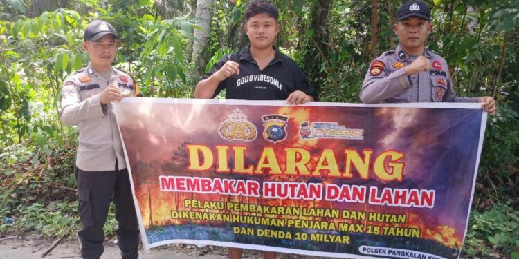 Polisi Sosialisasi Antisipasi Karhutla di Wilayah Rawan Sorek Satu, Pelalawan