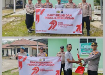 Sambut Hari Bhayangkara ke-79, Polsek Bunut Gelar Bakti Religi dan Aksi Peduli Lingkungan