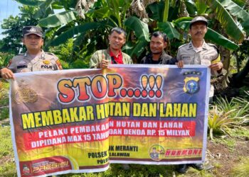 Polsek Teluk Meranti Sebar Maklumat Kapolda Riau untuk Cegah Karhutla