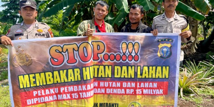 Polsek Teluk Meranti Sebar Maklumat Kapolda Riau untuk Cegah Karhutla