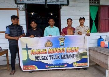 Remaja Nongkrong Larut Malam Dikeluhkan Warga, Polsek Teluk Meranti Gelar Minggu Kasih di Gereja GPDI