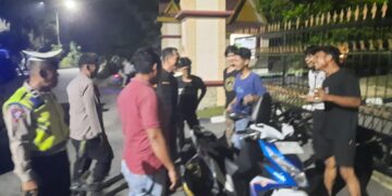 Patroli Blue Light Polsek Pangkalan Kerinci Sasar Premanisme dan C3, Malam di Pelalawan Kondusif!