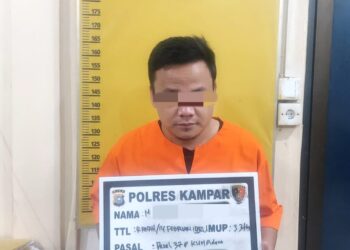 Satreskrim Polres Kampar Amankan Pelaku Penggelapan Mobil, Modus Jual Beli