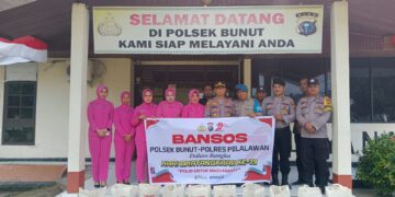 Polsek Bunut dan Bhayangkari Gelar Bakti Sosial Sambut HUT Bhayangkara ke-79