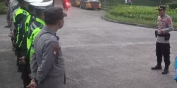 Polsek Talang Kelapa Lakukan Pengamanan Lari Maraton Fun Run Musi Runner Polda Sumsel