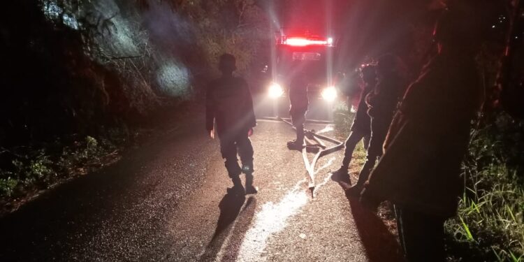 Kobaran Api Lahap Lahan Kosong Di Kampung Pepalang, Upaya Pemadaman Terkendala Medan Terjal