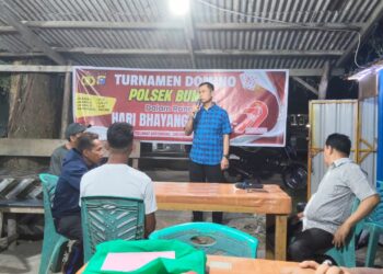 Polsek Bunut Gelar Turnamen Domino dalam Rangka HUT Bhayangkara ke-79