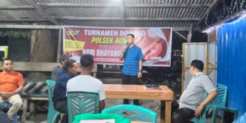 Polsek Bunut Gelar Turnamen Domino dalam Rangka HUT Bhayangkara ke-79