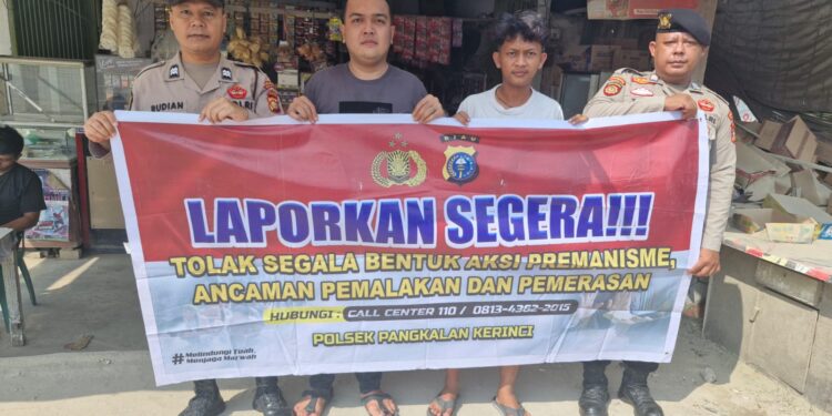 Polsek Pangkalan Kerinci Gencarkan Sosialisasi Tolak Premanisme, Warga Diajak Tak Takut Lapor