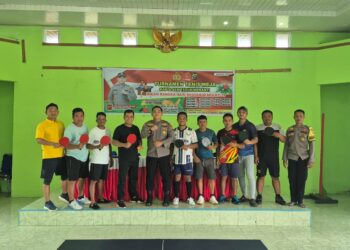 Meriah! Polsek Teluk Meranti Gelar Turnamen Tenis Meja Sambut Hari Bhayangkara ke-79