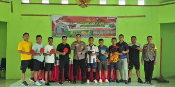 Meriah! Polsek Teluk Meranti Gelar Turnamen Tenis Meja Sambut Hari Bhayangkara ke-79