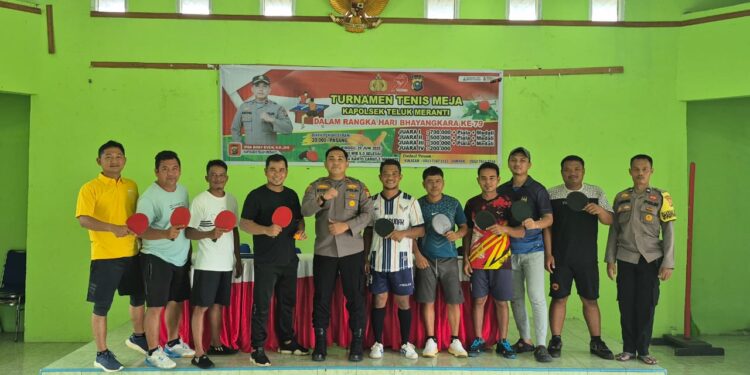 Meriah! Polsek Teluk Meranti Gelar Turnamen Tenis Meja Sambut Hari Bhayangkara ke-79