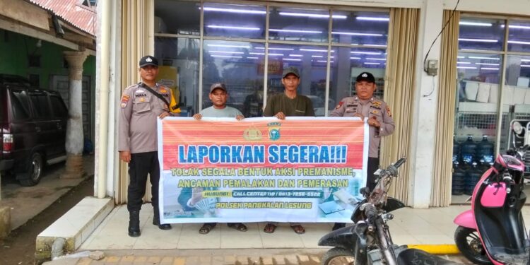 Polsek Pangkalan Lesung Gencarkan Sosialisasi Anti Premanisme ke Pelaku Usaha