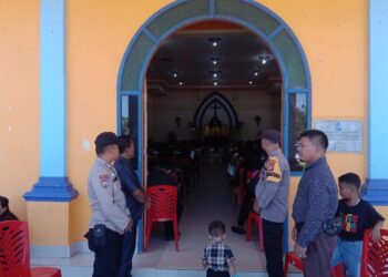 Patroli Gereja di Ukui, Polisi Hadir Demi Ibadah yang Aman dan Khidmat