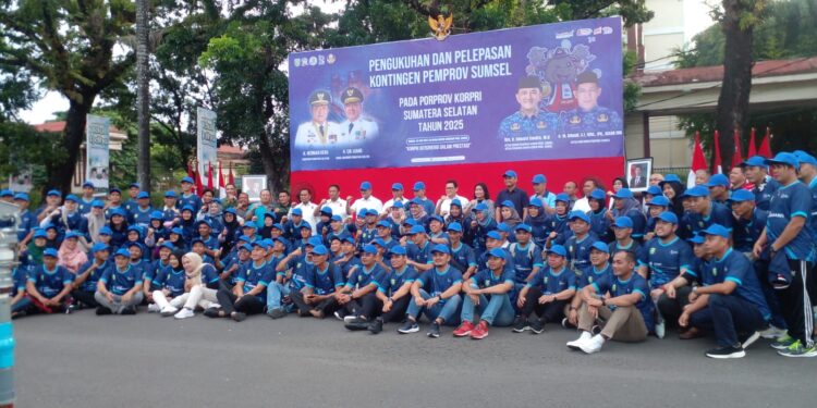 Pengukuhan Dan Pelepasan Kontingen Pemprov Sumsel Pekan Olahraga Kopri Tahun 2025